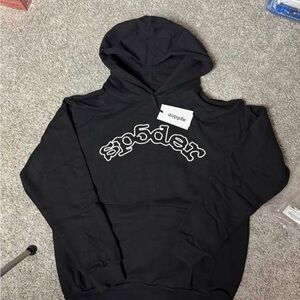 Sp5der Black Hoodie for Men